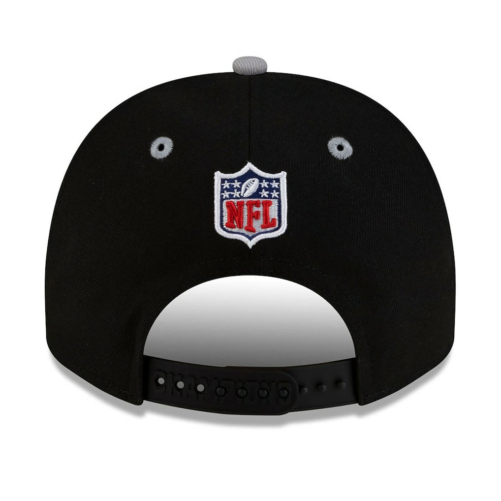 New England Patriots New Era 2025 AFC Champions Locker Room Trophy Collection A-Frame 9FIFTY Snapback Hat - Black Hats