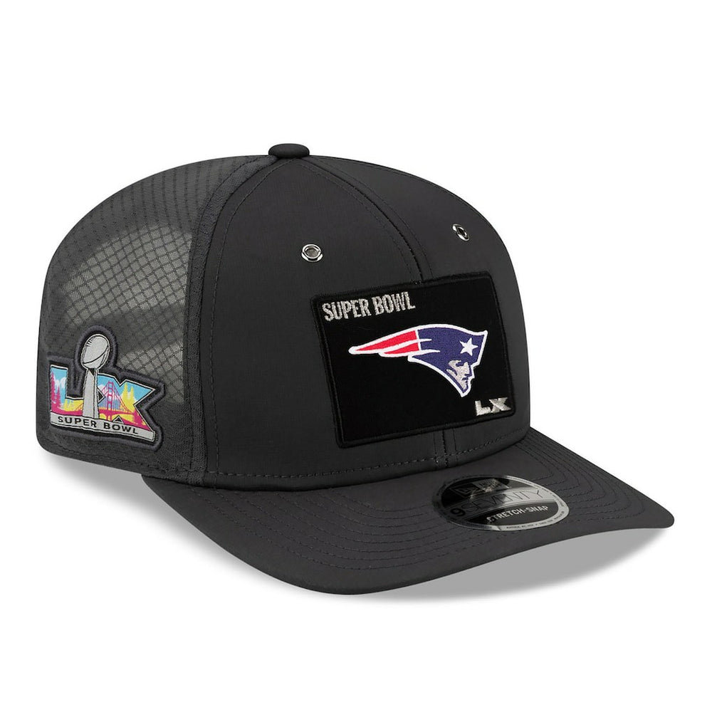 New England Patriots New Era Super Bowl LX Opening Night 9SEVENTY Adjustable Hat - Charcoal Hats