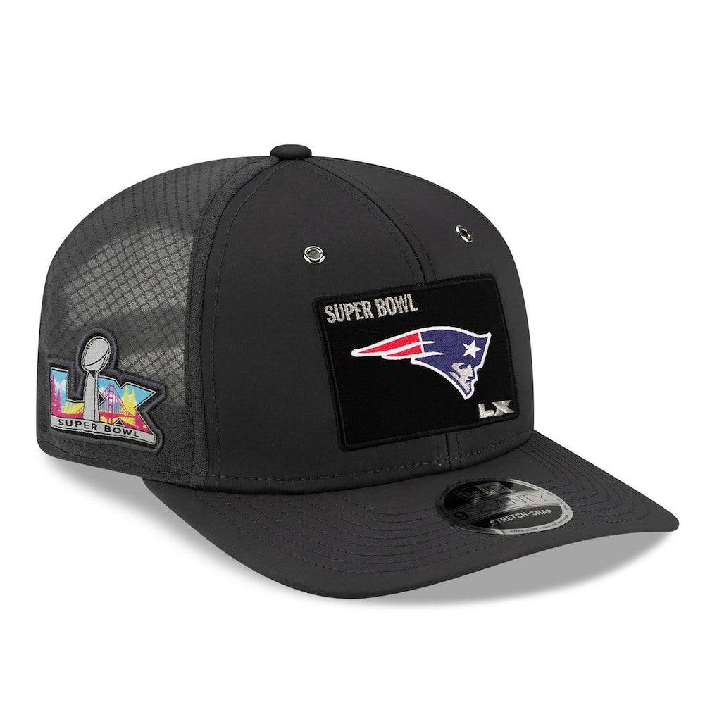 New England Patriots New Era Super Bowl LX Opening Night 9SEVENTY Adjustable Hat - Charcoal Hats