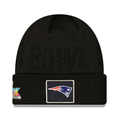 New England Patriots New Era Super Bowl LX Opening Night Cuffed Knit Hat - Black Hats