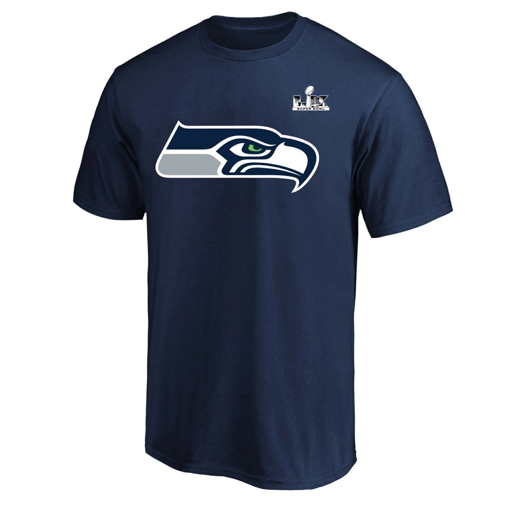 Jaxon Smith-Njigba Seattle Seahawks Super Bowl LX Patch Big & Tall Name & Number T-Shirt - College Navy T-shirts