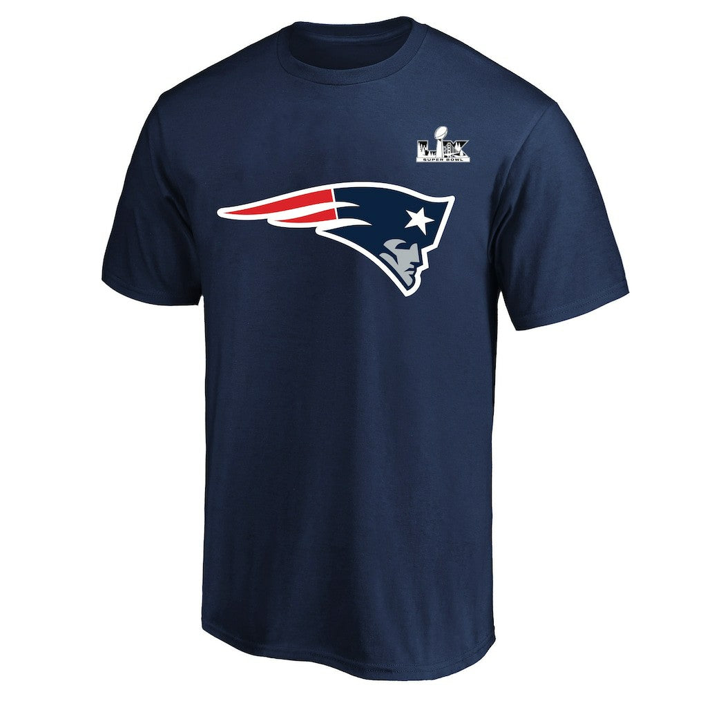 Drake Maye New England Patriots Super Bowl LX Patch Big & Tall Name & Number T-Shirt - Navy T-shirts