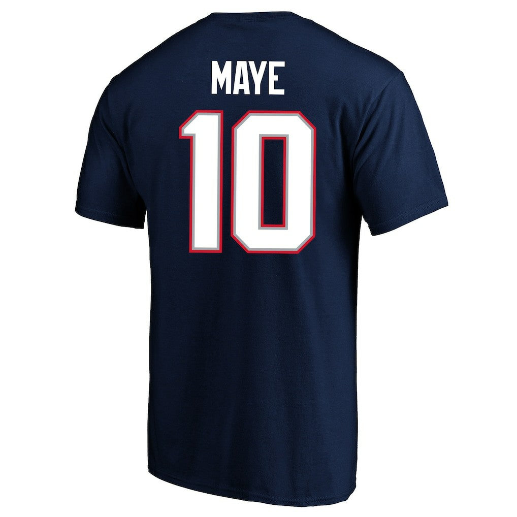 Drake Maye New England Patriots Super Bowl LX Patch Big & Tall Name & Number T-Shirt - Navy T-shirts
