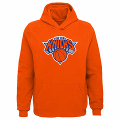 New York Knicks Outerstuff Youth Primary Logo Pullover Hoodie Orange