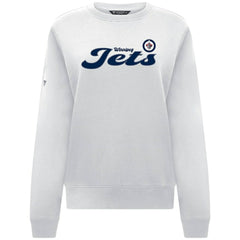 Winnipeg Jets Levelwear Women's Yvette Big Script Tri-Blend Sweatshirt - White | US 203809122