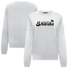 San Jose Sharks Levelwear Women's Yvette Big Script Tri-Blend Sweatshirt - White | US 203809129