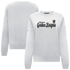 Vegas Golden Knights Levelwear Women's Yvette Big Script Tri-Blend Sweatshirt - White | US 203809137