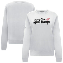 Detroit Red Wings Levelwear Women's Yvette Big Script Tri-Blend Sweatshirt - White | US 203809143