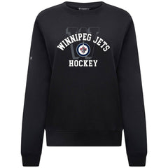 Winnipeg Jets Levelwear Women's Yvette Limelight Big Letter Sweatshirt - Black | US 203809159