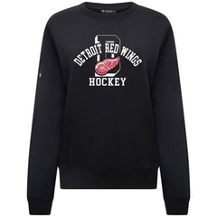 Detroit Red Wings Levelwear Women's Yvette Limelight Big Letter Sweatshirt - Black | US 203809162