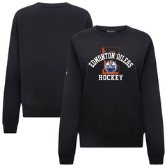 Edmonton Oilers Levelwear Women's Yvette Limelight Big Letter Sweatshirt - Black | US 203809163