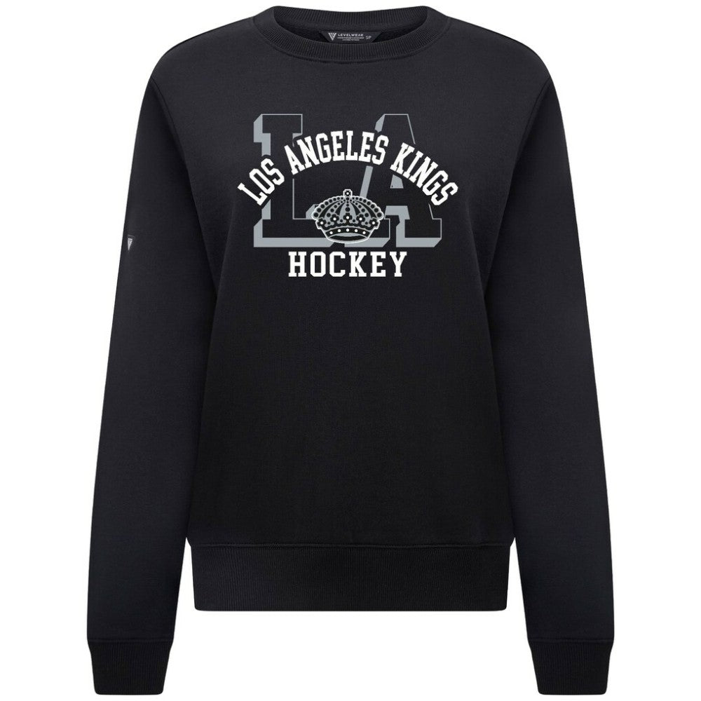 Los Angeles Kings Levelwear Women's Yvette Limelight Big Letter Sweatshirt - Black | US 203809165
