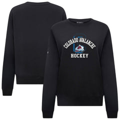 Colorado Avalanche Levelwear Women's Yvette Limelight Big Letter Sweatshirt - Black | US 203809171