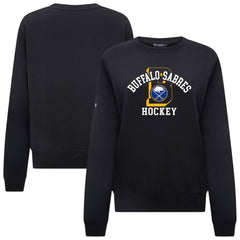 Buffalo Sabres Levelwear Women's Yvette Limelight Big Letter Sweatshirt - Black | US 203809174