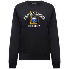Buffalo Sabres Levelwear Women's Yvette Limelight Big Letter Sweatshirt - Black | US 203809174