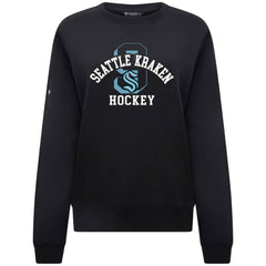 Seattle Kraken Levelwear Women's Yvette Limelight Big Letter Sweatshirt - Black | US 203809175