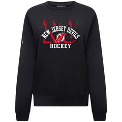 New Jersey Devils Levelwear Women's Yvette Limelight Big Letter Sweatshirt - Black | US 203809176