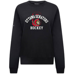 Ottawa Senators Levelwear Women's Yvette Limelight Big Letter Sweatshirt - Black | US 203809180