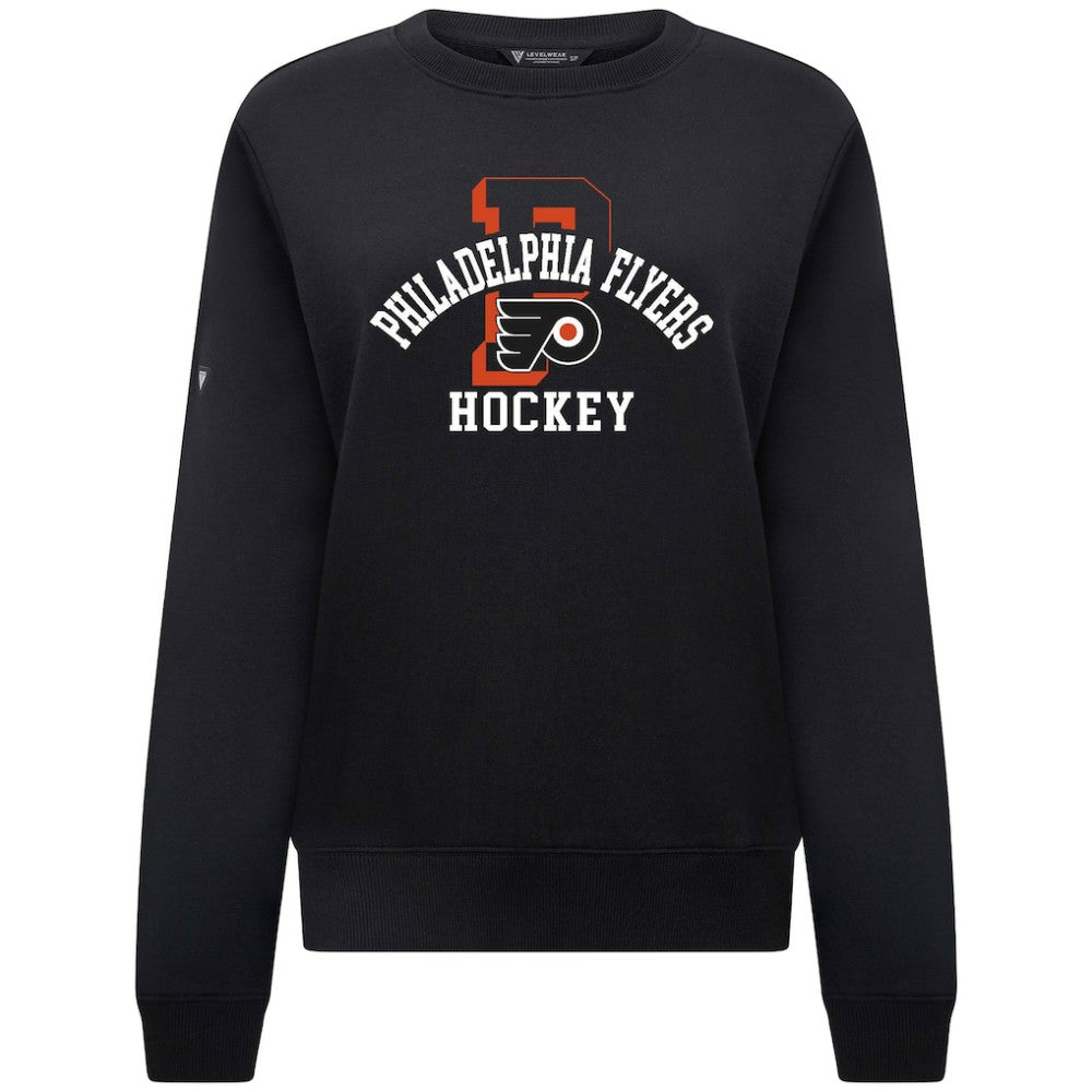 Philadelphia Flyers Levelwear Women's Yvette Limelight Big Letter Sweatshirt - Black | US 203809181