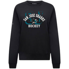 San Jose Sharks Levelwear Women's Yvette Limelight Big Letter Sweatshirt - Black | US 203809185