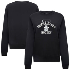 Toronto Maple Leafs Levelwear Women's Yvette Limelight Big Letter Sweatshirt - Black | US 203809187