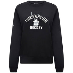 Toronto Maple Leafs Levelwear Women's Yvette Limelight Big Letter Sweatshirt - Black | US 203809187