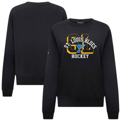 St. Louis Blues Levelwear Women's Yvette Limelight Big Letter Sweatshirt - Black | US 203809188