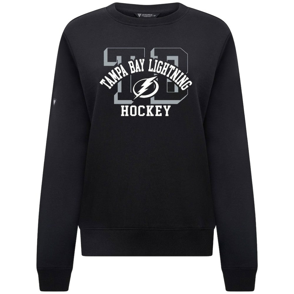 Tampa Bay Lightning Levelwear Women's Yvette Limelight Big Letter Sweatshirt - Black | US 203809189