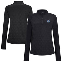 Winnipeg Jets Levelwear Women's Spike Raglan Quarter-Zip Top - Black | US 203809190