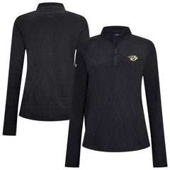 Nashville Predators Levelwear Women's Spike Raglan Quarter-Zip Top - Black | US 203809191