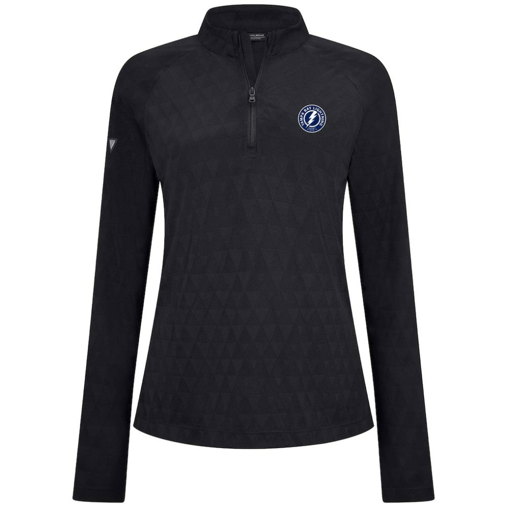 Tampa Bay Lightning Levelwear Women's Spike Raglan Quarter-Zip Top - Black | US 203809194