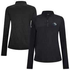 Utah Mammoth Levelwear Women's Spike Raglan Quarter-Zip Top - Black | US 203809196