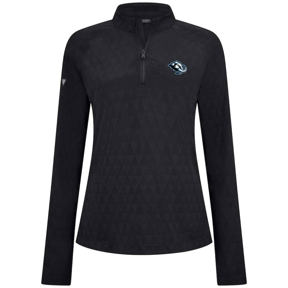 Utah Mammoth Levelwear Women's Spike Raglan Quarter-Zip Top - Black | US 203809196