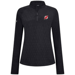 New Jersey Devils Levelwear Women's Spike Raglan Quarter-Zip Top - Black | US 203809201