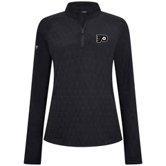 Philadelphia Flyers Levelwear Women's Spike Raglan Quarter-Zip Top - Black | US 203809206