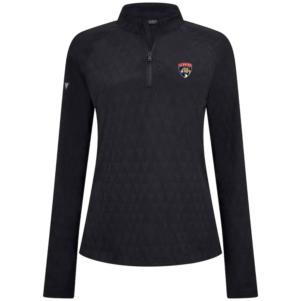 Florida Panthers Levelwear Women's Spike Raglan Quarter-Zip Top - Black | US 203809209