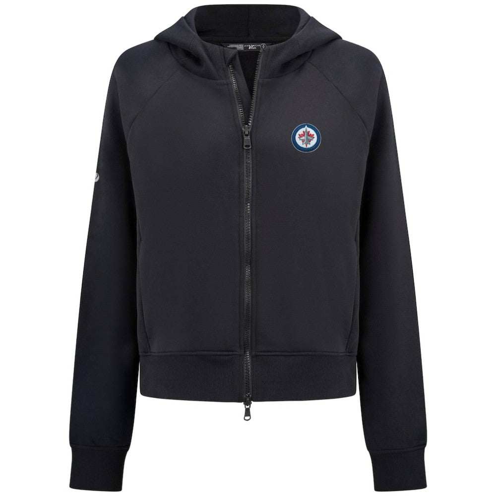 Winnipeg Jets Levelwear Women's Judd Raglan Full-Zip Hoodie - Black | US 203809222
