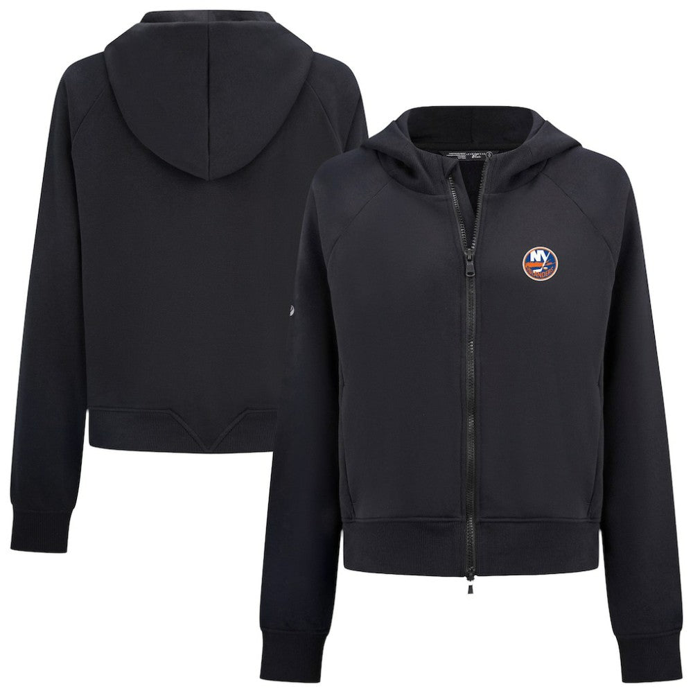 New York Islanders Levelwear Women's Judd Raglan Full-Zip Hoodie - Black | US 203809225