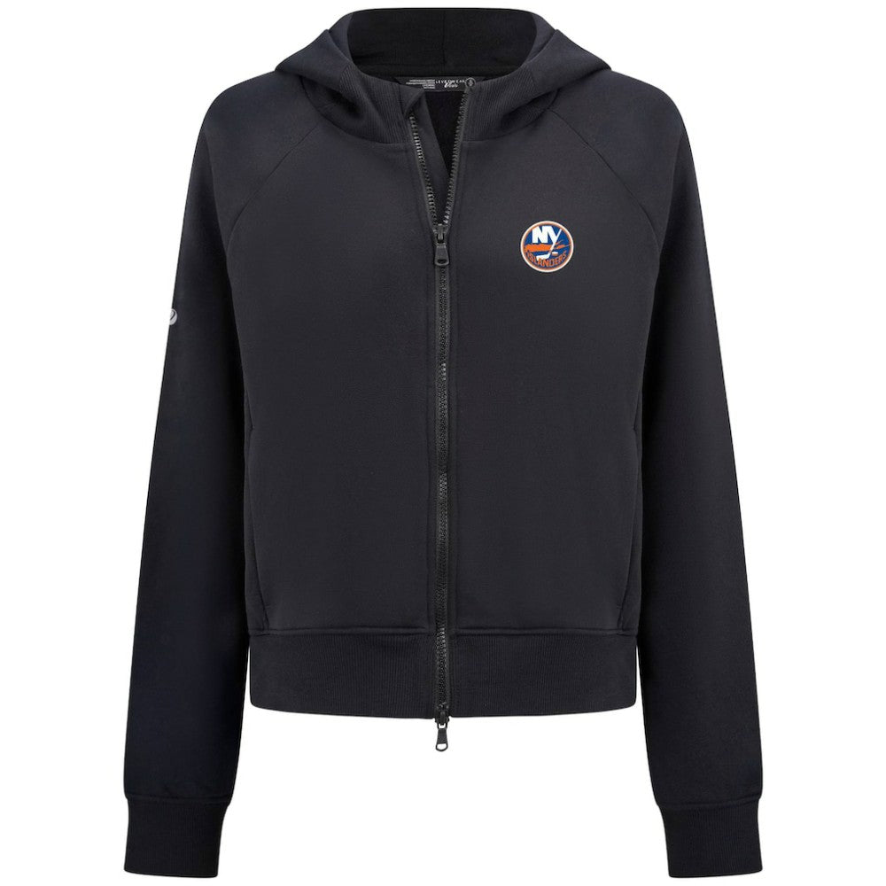 New York Islanders Levelwear Women's Judd Raglan Full-Zip Hoodie - Black | US 203809225