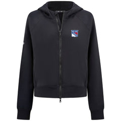 New York Rangers Levelwear Women's Judd Raglan Full-Zip Hoodie - Black | US 203809226