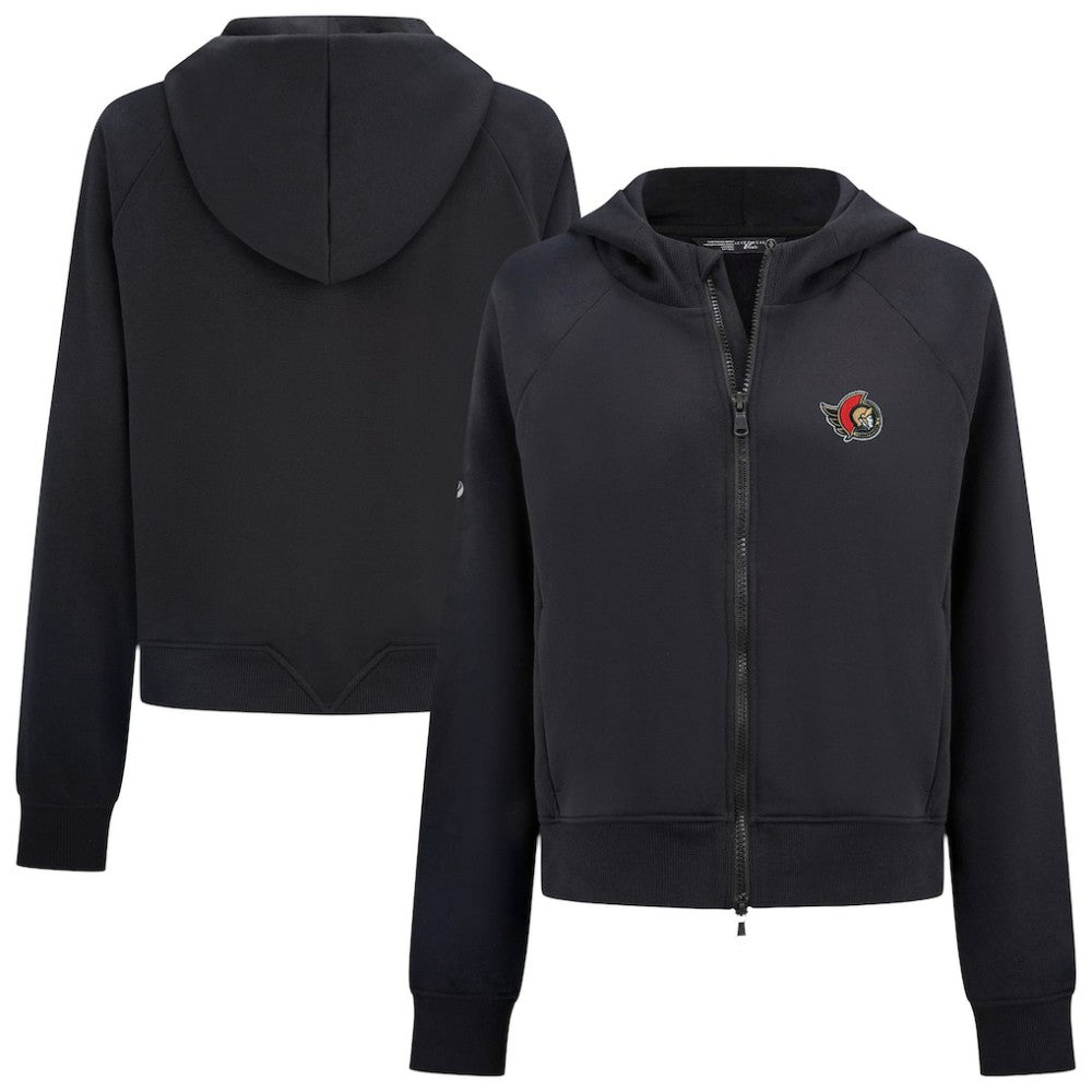 Ottawa Senators Levelwear Women's Judd Raglan Full-Zip Hoodie - Black | US 203809227