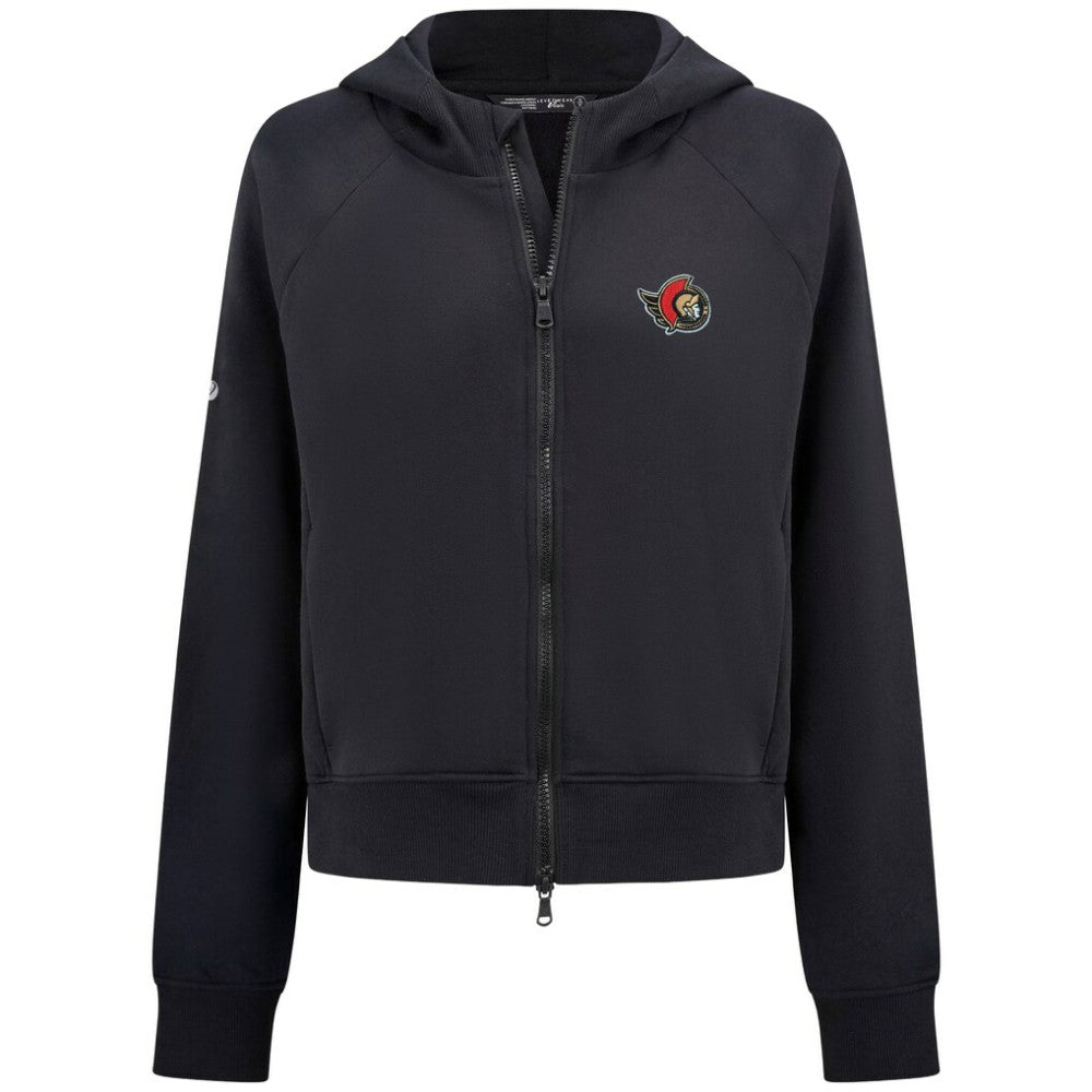 Ottawa Senators Levelwear Women's Judd Raglan Full-Zip Hoodie - Black | US 203809227