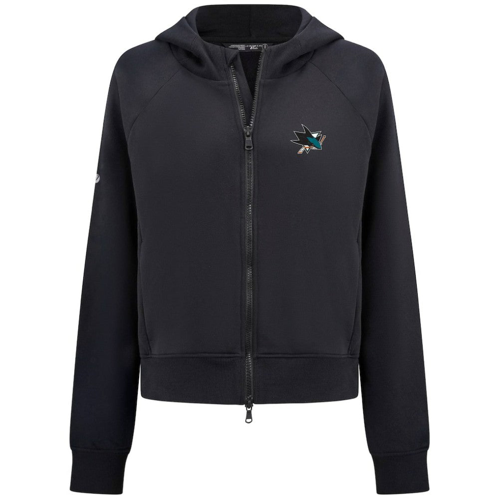 San Jose Sharks Levelwear Women's Judd Raglan Full-Zip Hoodie - Black | US 203809232