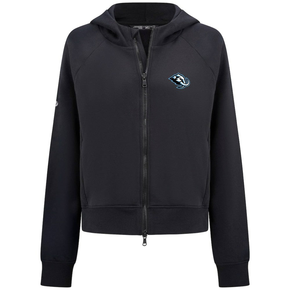 Utah Mammoth Levelwear Women's Judd Raglan Full-Zip Hoodie - Black | US 203809241