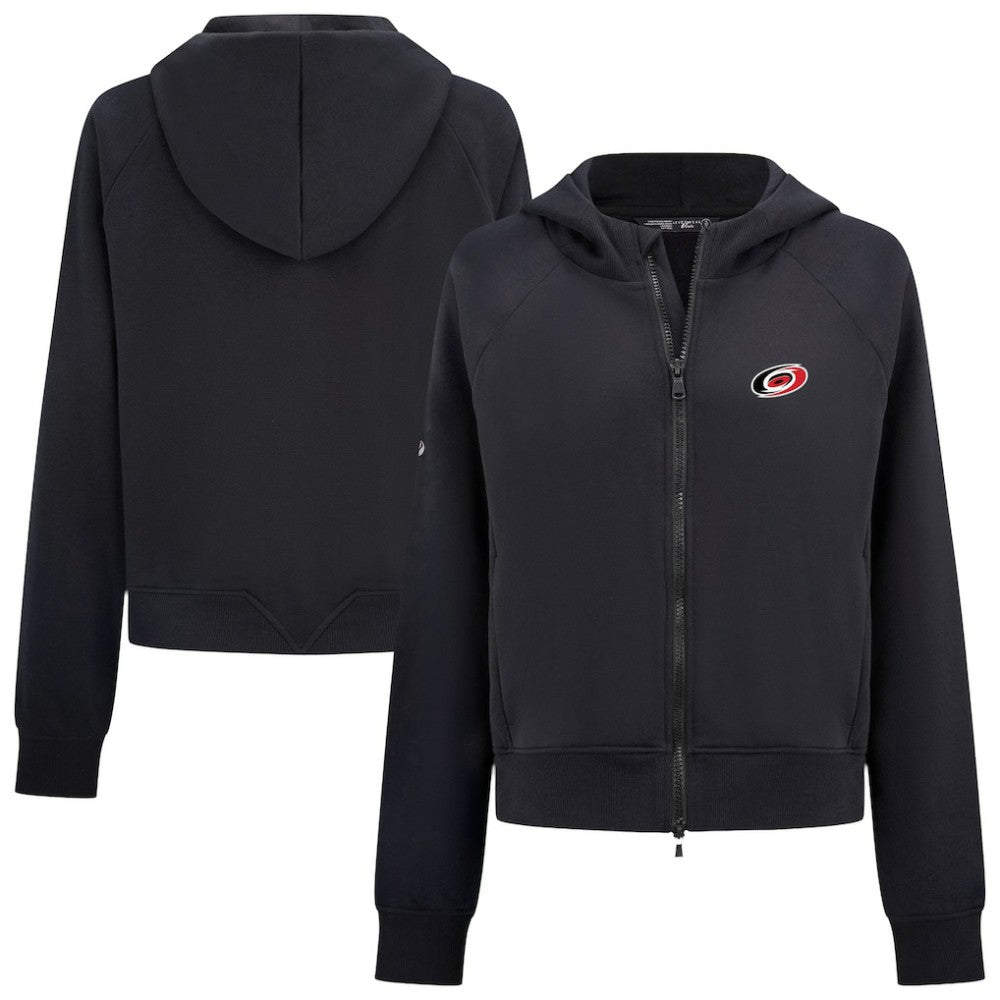 Carolina Hurricanes Levelwear Women's Judd Raglan Full-Zip Hoodie - Black | US 203809246