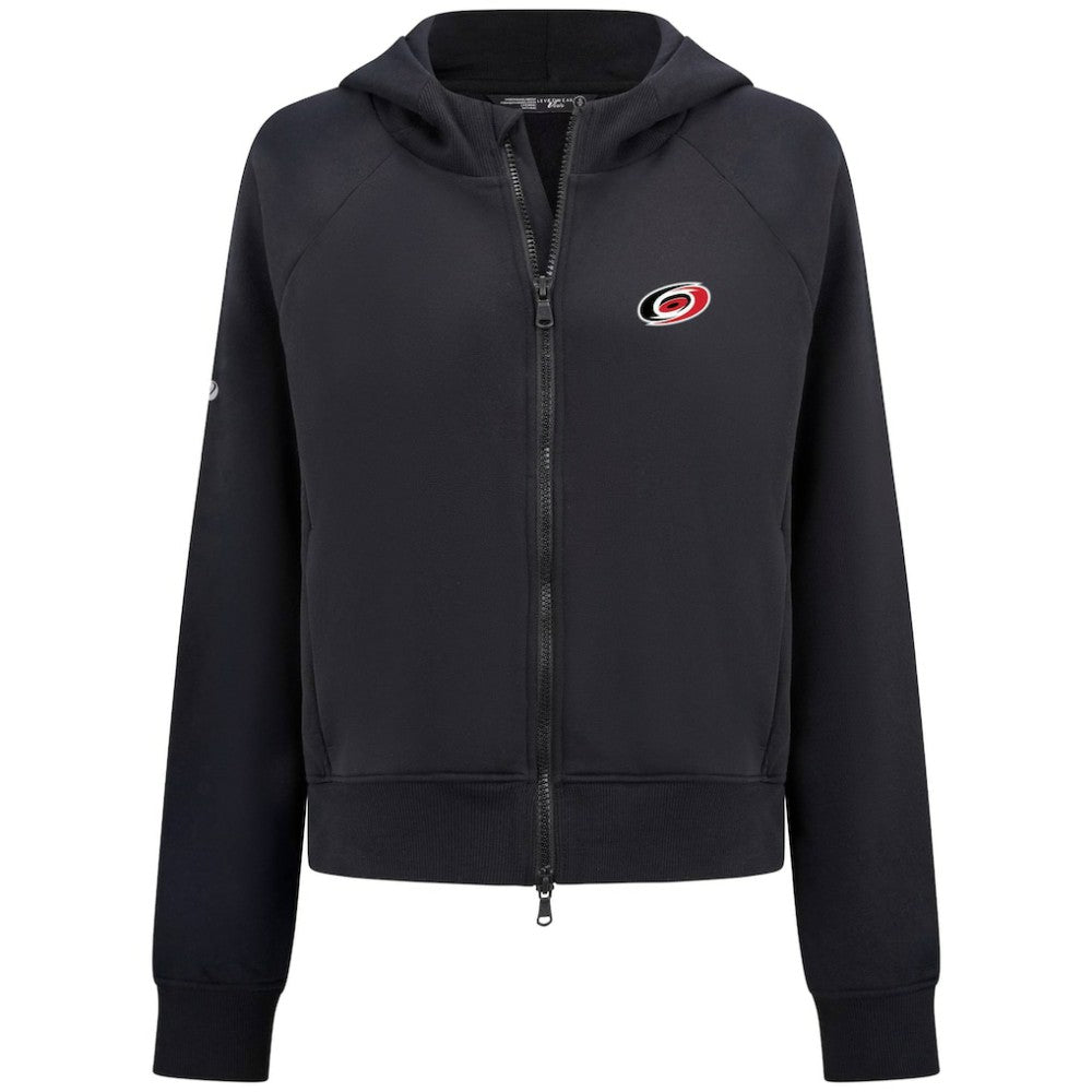 Carolina Hurricanes Levelwear Women's Judd Raglan Full-Zip Hoodie - Black | US 203809246