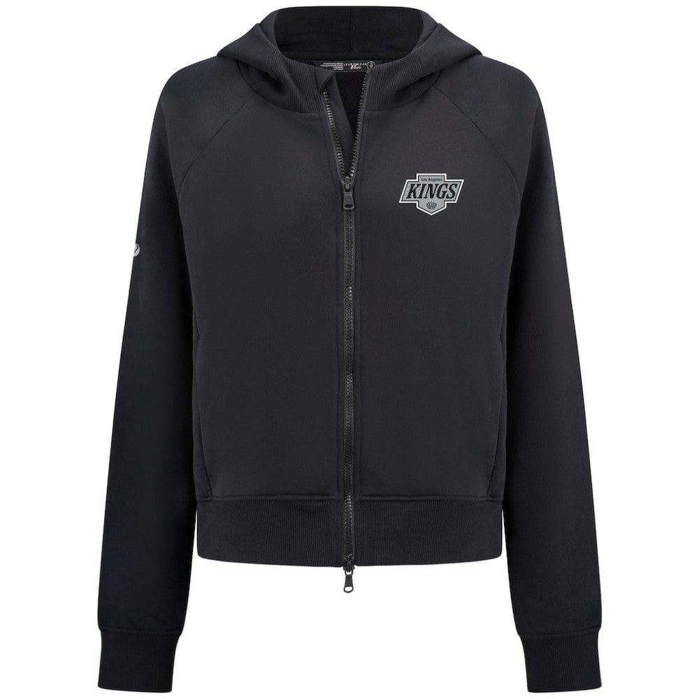 Los Angeles Kings Levelwear Women's Judd Raglan Full-Zip Hoodie - Black | US 203809247