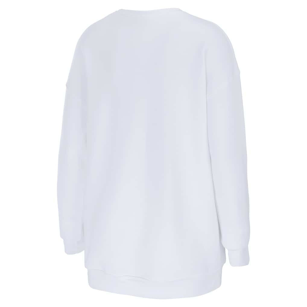 New England Patriots vs. Seattle Seahawks WEAR by Erin Andrews Women's Super Bowl LX Matchup Sweatshirt - White Sweatshirts