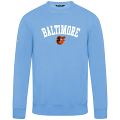 Baltimore Orioles Levelwear Zane Felt Arch Pullover Sweatshirt - Light Blue Pullover