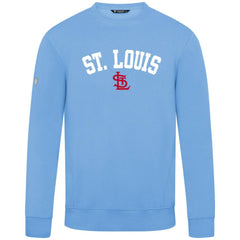 St. Louis Cardinals Levelwear Zane Felt Arch Pullover Sweatshirt - Light Blue Pullover
